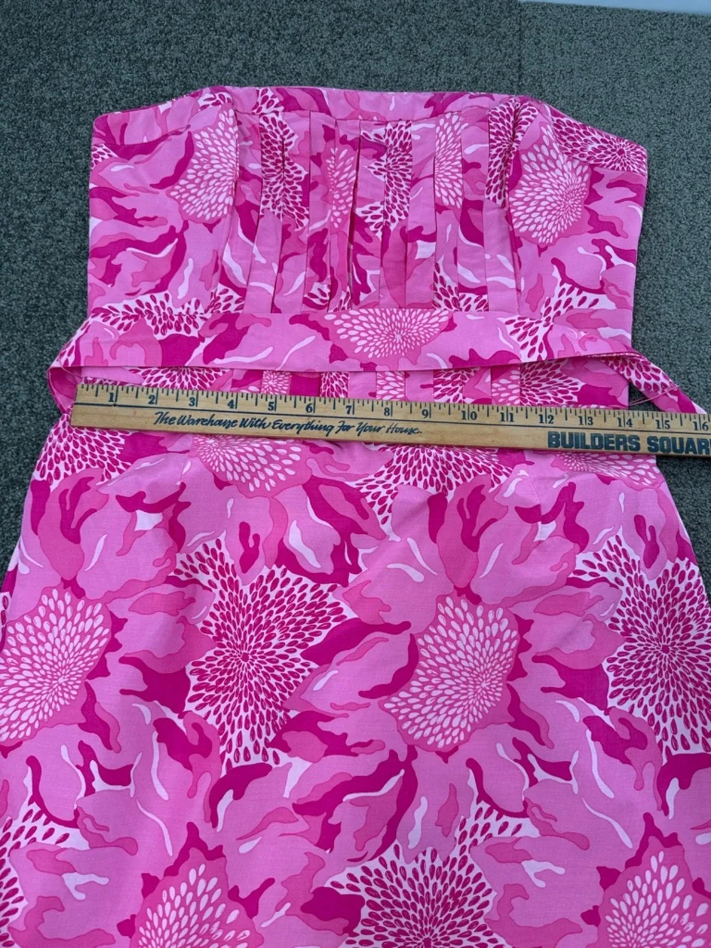 Lilly Pulitzer Dress Wm 8 Pink Floral Strapless Mini Preppy Summer Vibrant Cute - Picture 9 of 9